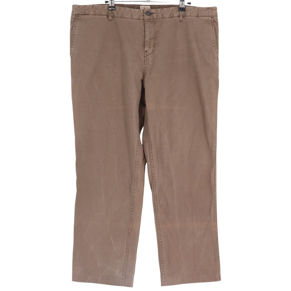 Faherty Mens Brown Stretch Straight Leg Chino Pants Size 40 Office Travel Casual